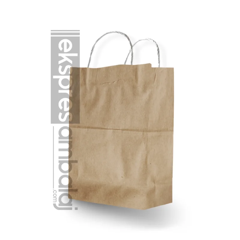Burgu Saplı Kraft Çanta ( 90 Gr )