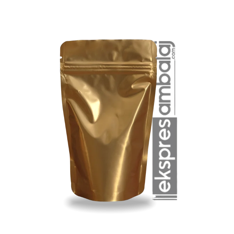 Mat Gold Alüminyum Kilitli Doypack
